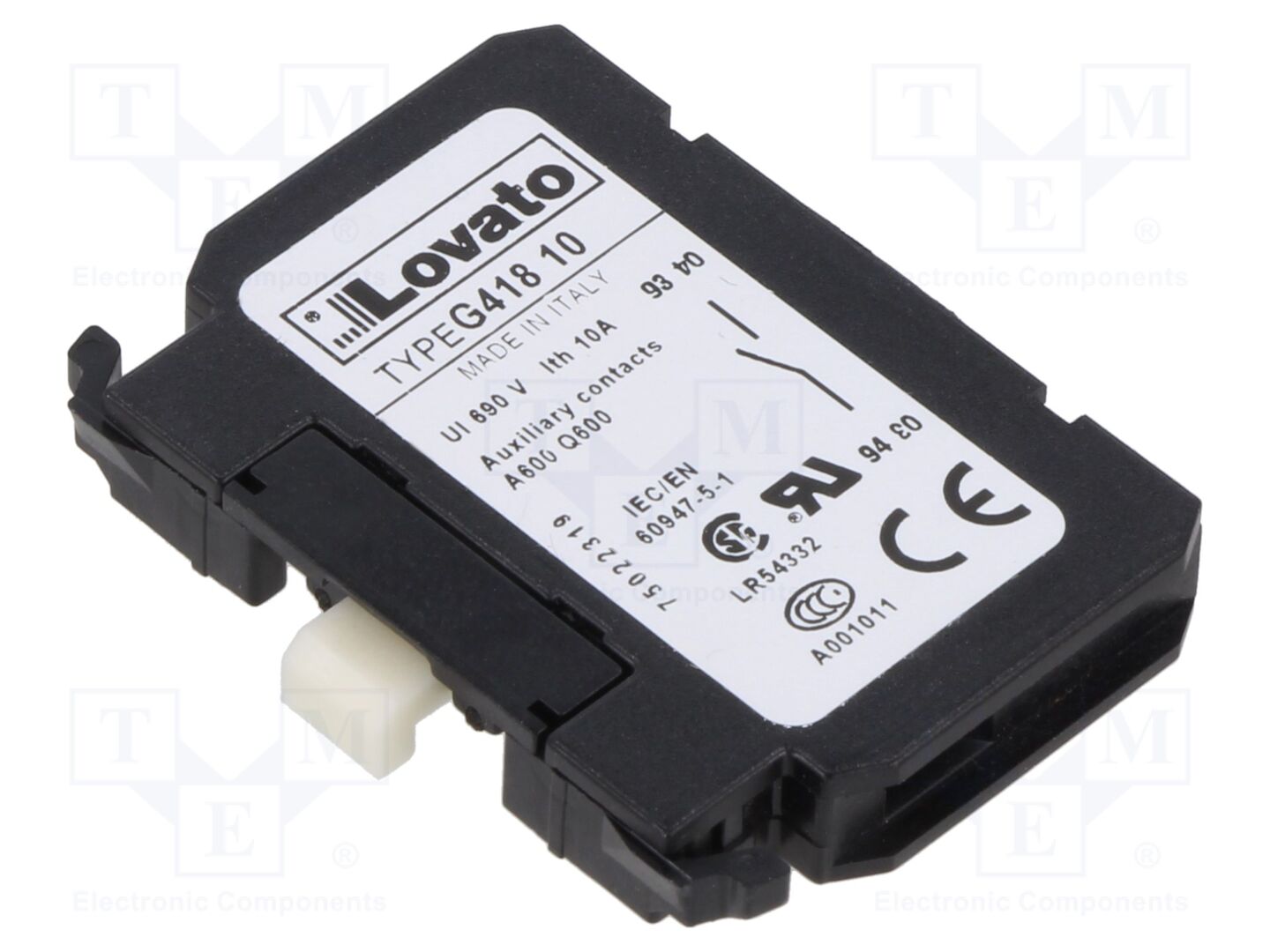 LOVATO ELECTRIC 11G41810 Aputakoskettimet NO