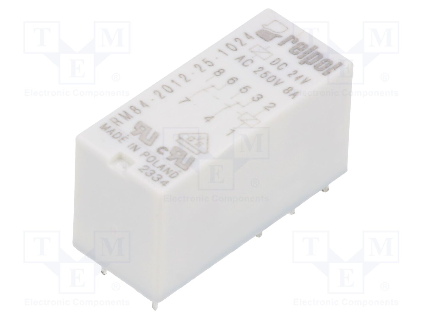 RELPOL RM84-2012-25-1024 Sähkömagneettinen rele 24VDC (50 kpl erä)