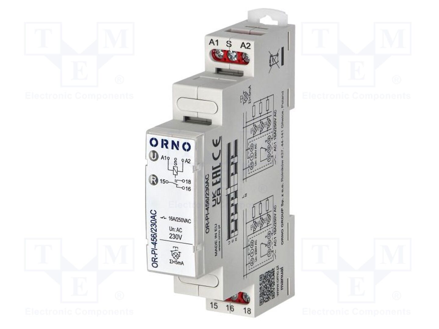 ORNO OR-PI-456/230AC Asennusrele 250VAC