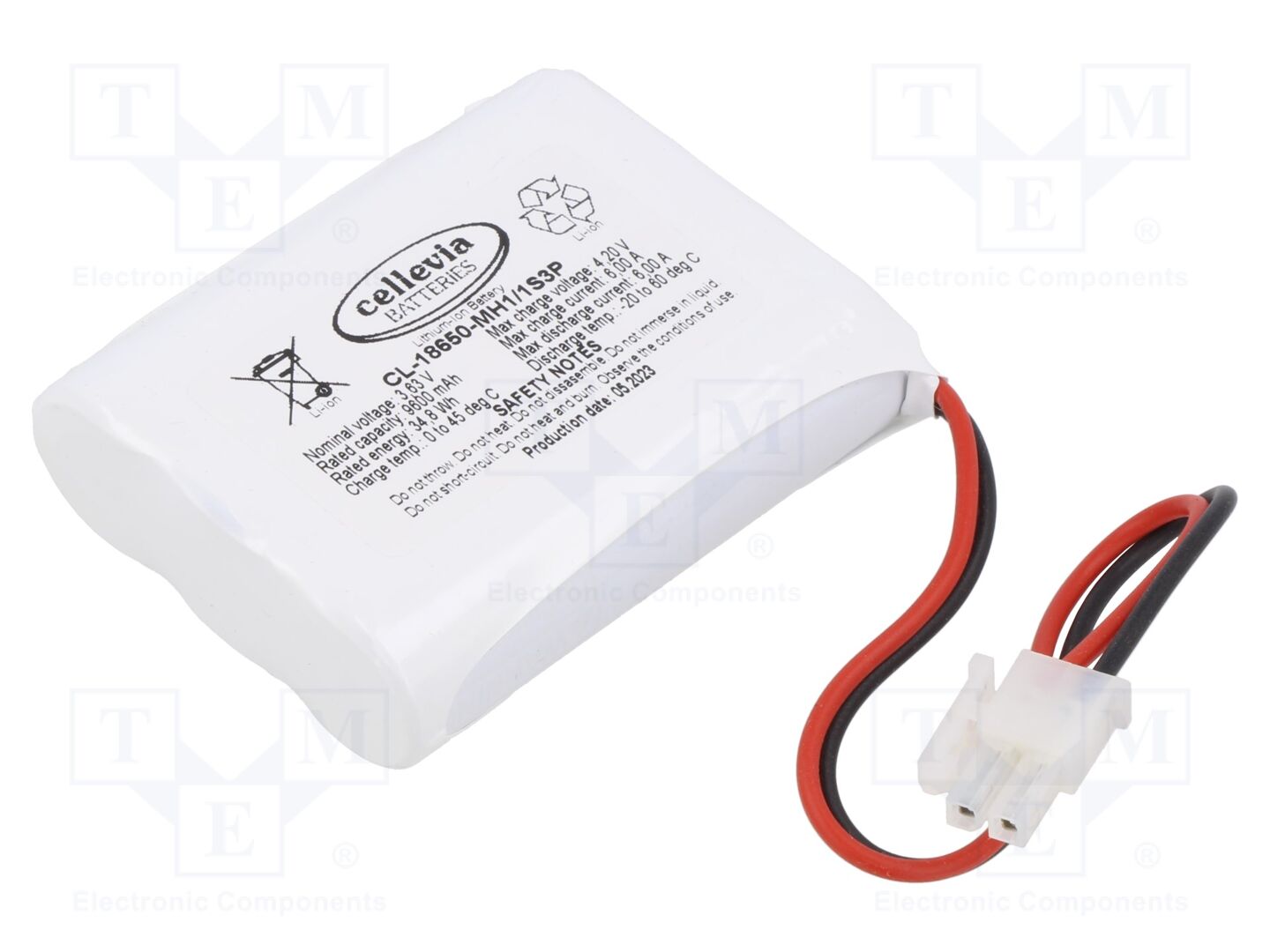 CELLEVIA BATTERIES CL-18650-MH1/1S3P Akkuyksikkö 9600mAh