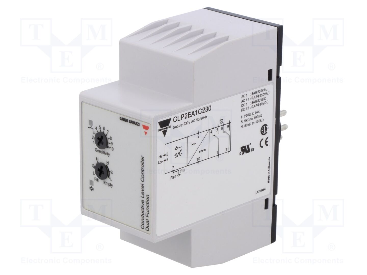 CARLO GAVAZZI CLP2EA1C230 Pinnankorkeuden valvontarele 230VAC