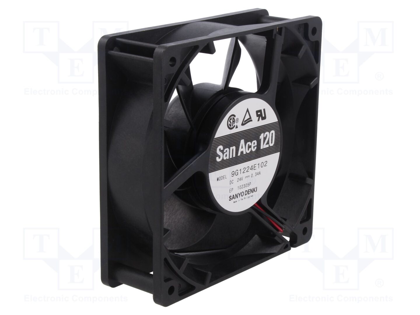 SANYO DENKI 9G1224E102 Aksiaalituuletin 24VDC