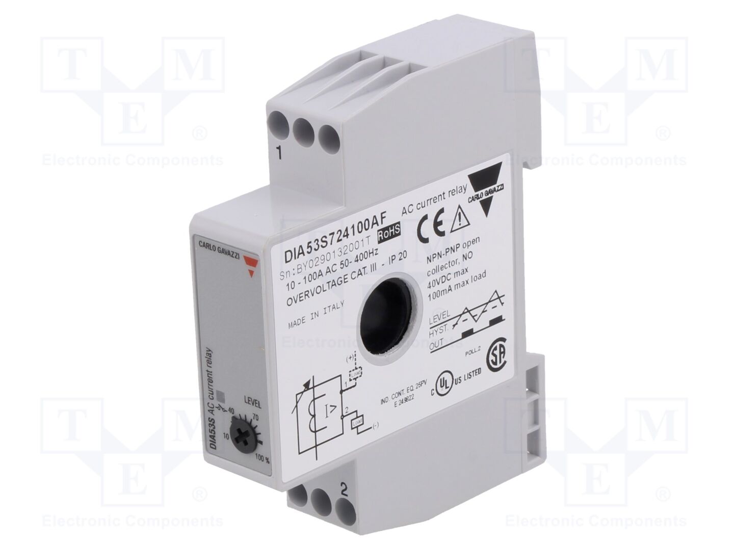 CARLO GAVAZZI DIA53S724100AF Valvontarele AC-virralle