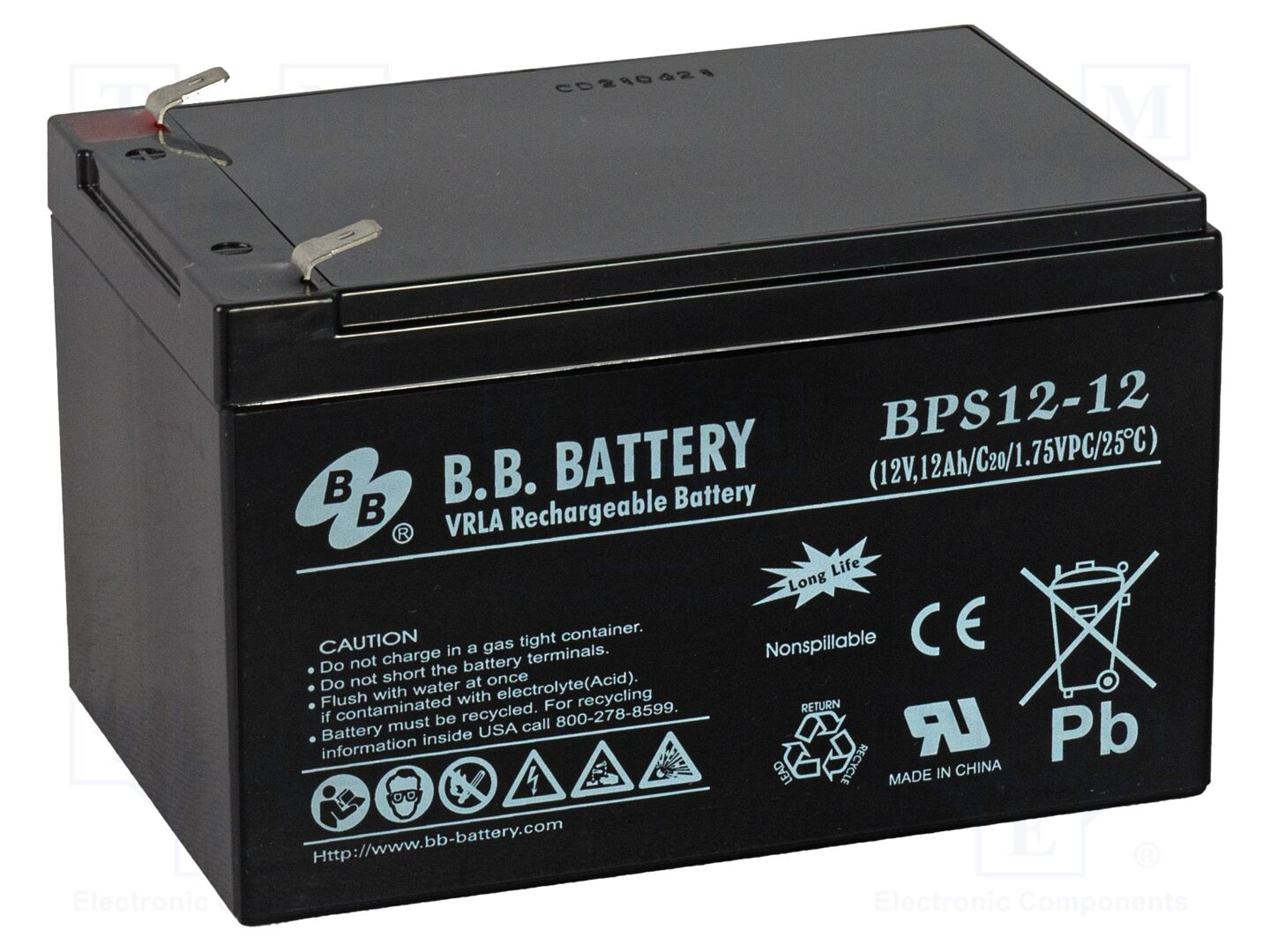 B.B. Battery ACCU-BPS12-12/BB Hapotettu akku 12V 12Ah