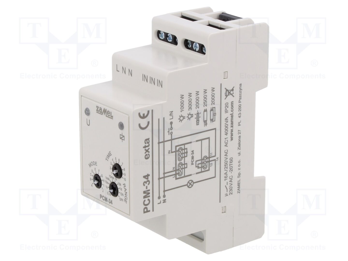 ZAMEL PCM-34 Ajastin 250VAC/16A