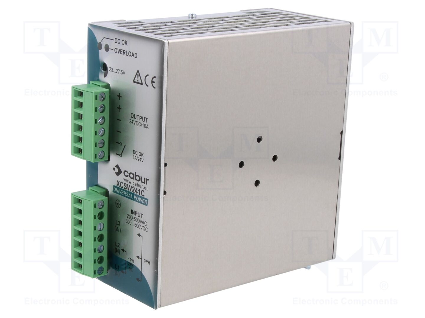 CABUR CSW241C DIN-kiskoon asennettava kytkentävirtalähde 240W 24VDC 10A