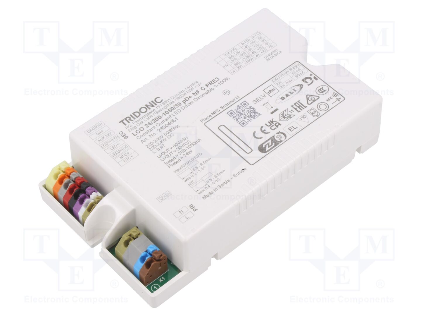 TRIDONIC LCO 24/200-1050/39 PD+ NF C PRE3 LED-virtalähde DALI 2