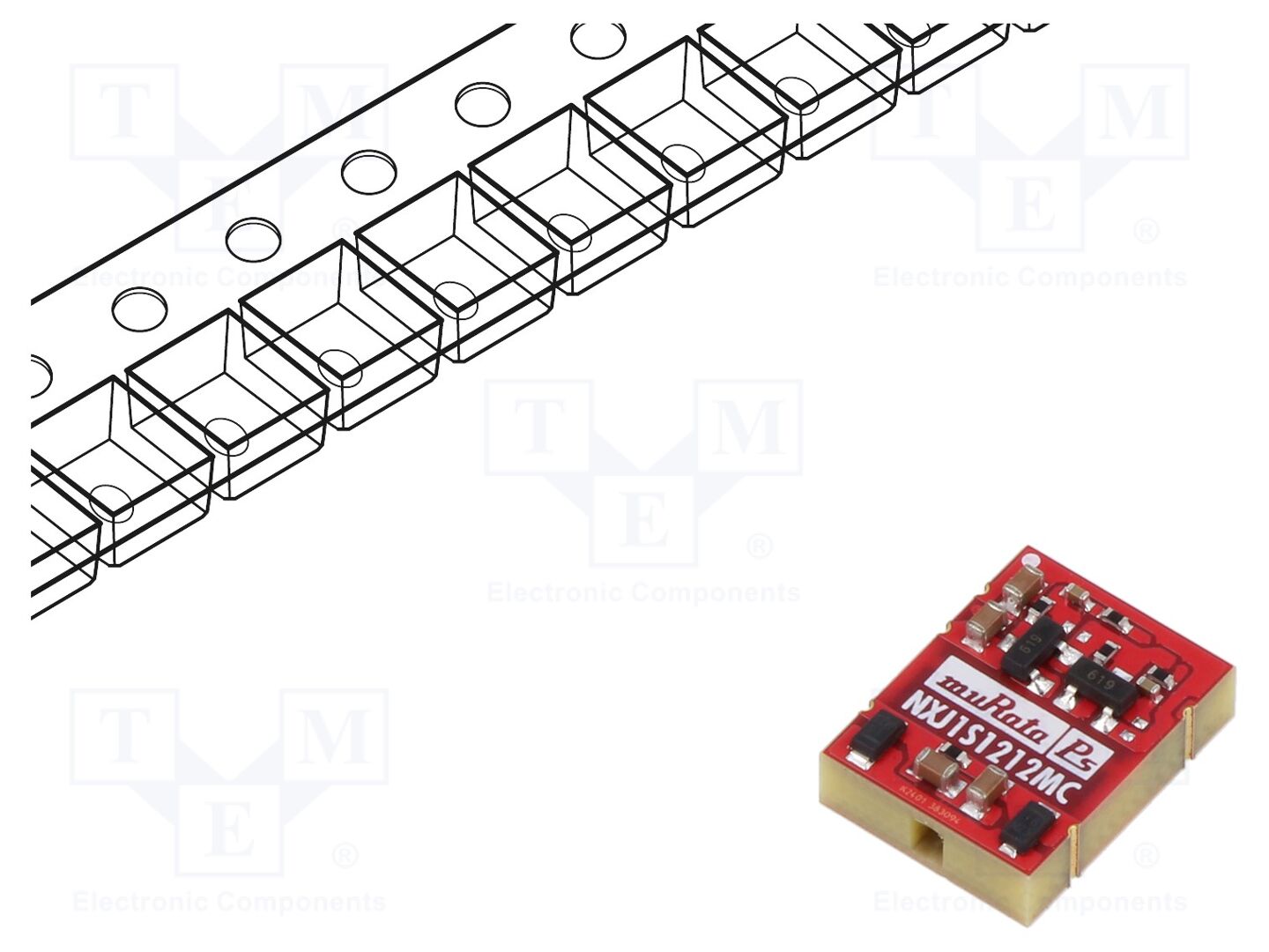 Murata Power Solutions NXJ1S1212MC-R7 DC/DC-muunnin 1W