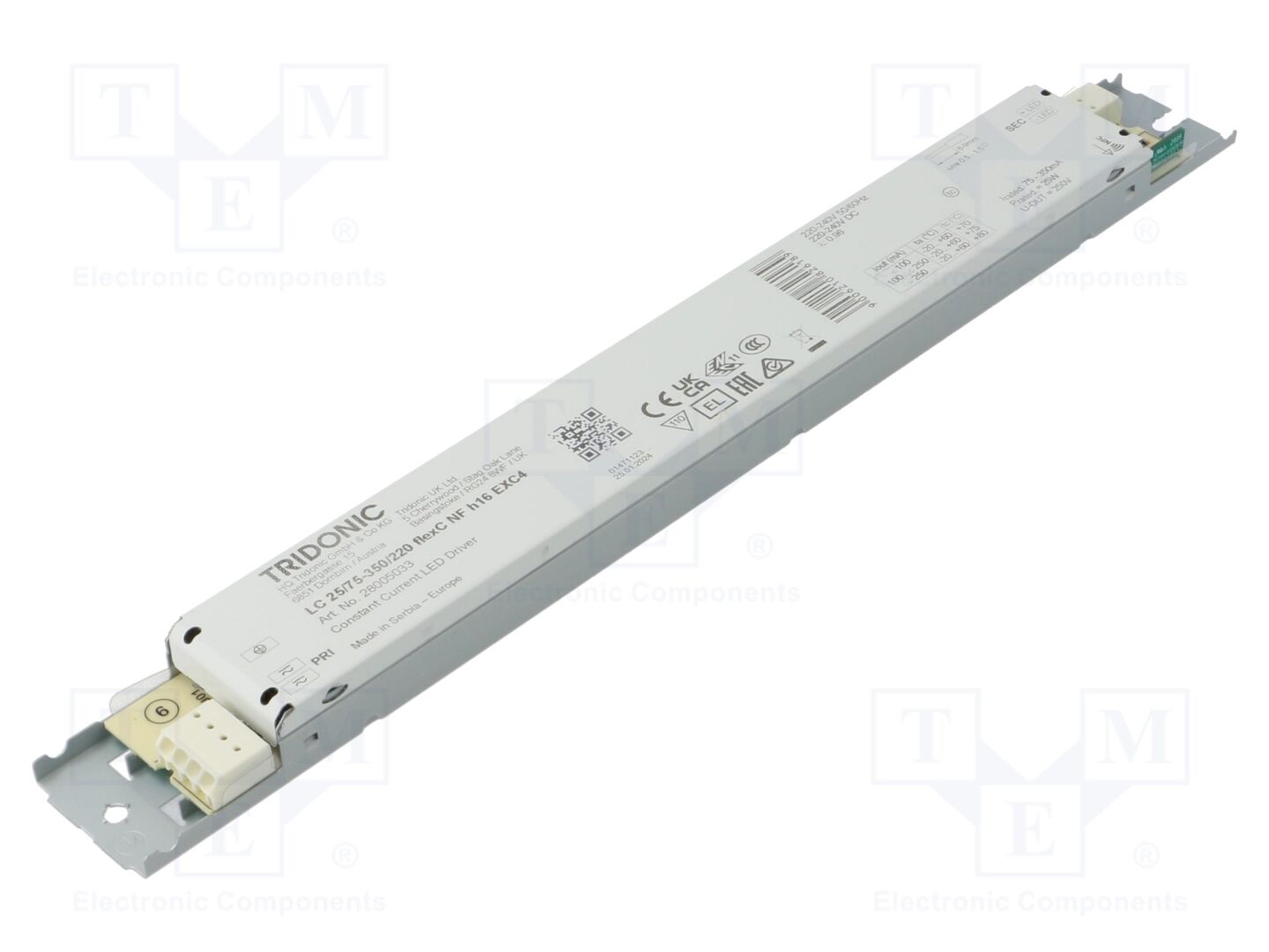 TRIDONIC LC 25/75-350/220 FLEXC NF H16 EXC4 LED-verkkolaite 25W