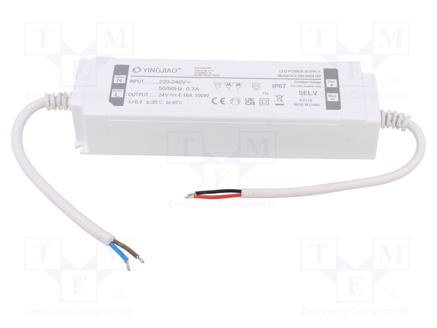 YINGJIAO YCL100-100-24 LED-virtalähde 100W 24VDC 4.16A
