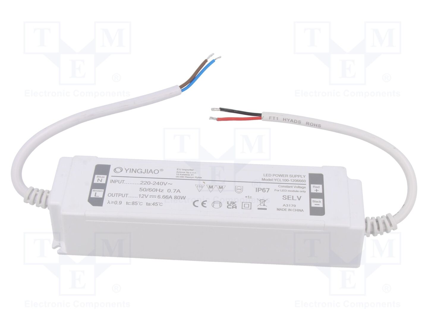 YINGJIAO YCL100-80-12 LED-teholähde 80W