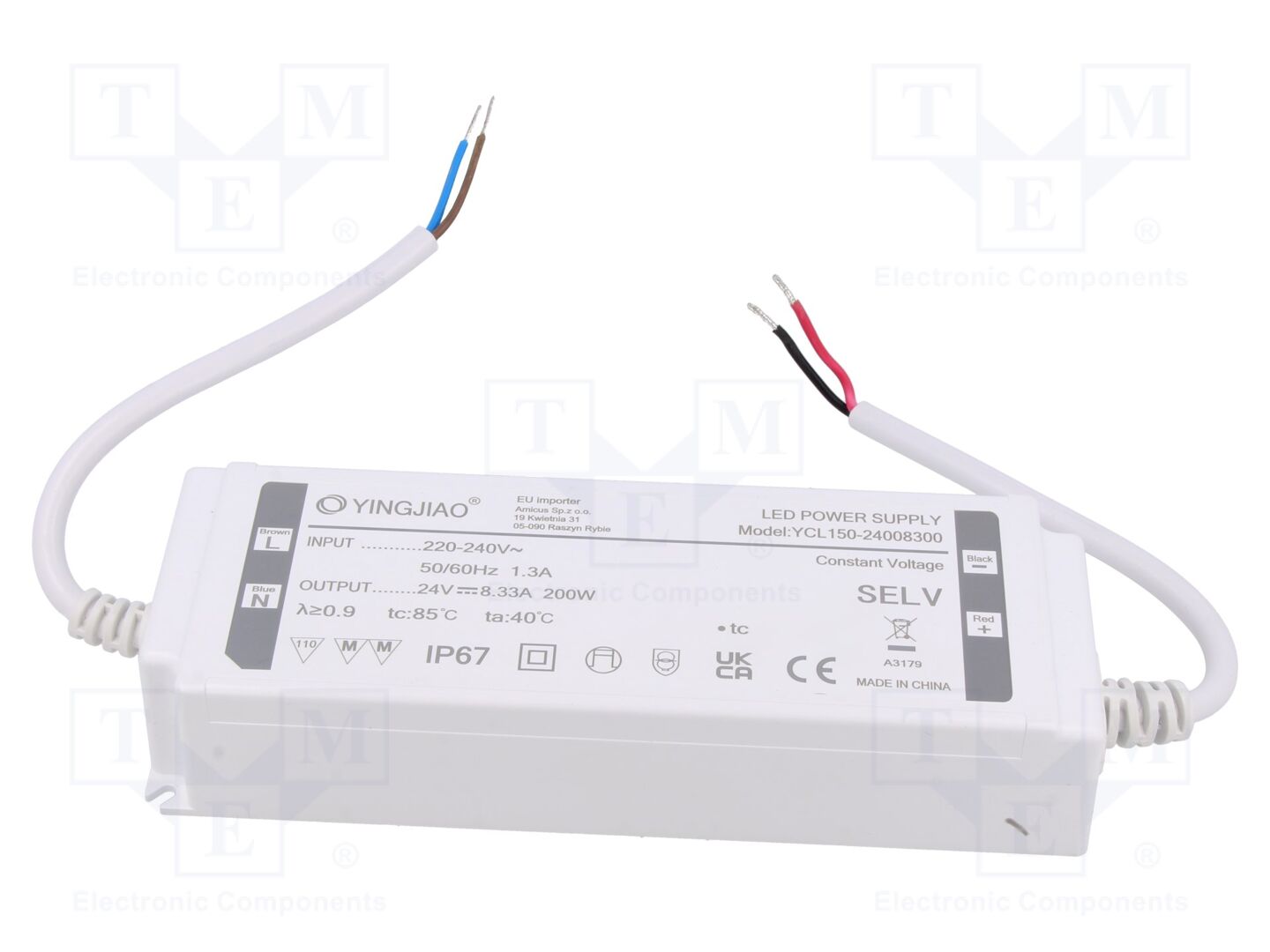 YINGJIAO YCL150-200-24 LED-verkkolaite 200W 24VDC 8,33A