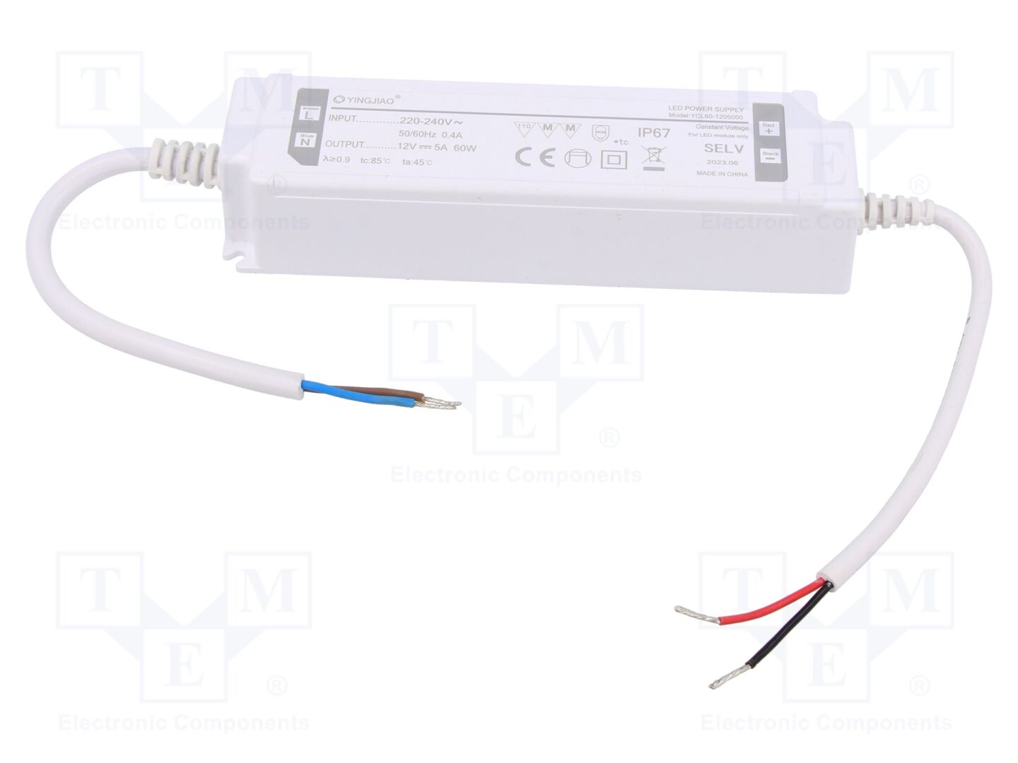 YINGJIAO YCL60-60-12 LED-verkkolaite 60W 12VDC 5A
