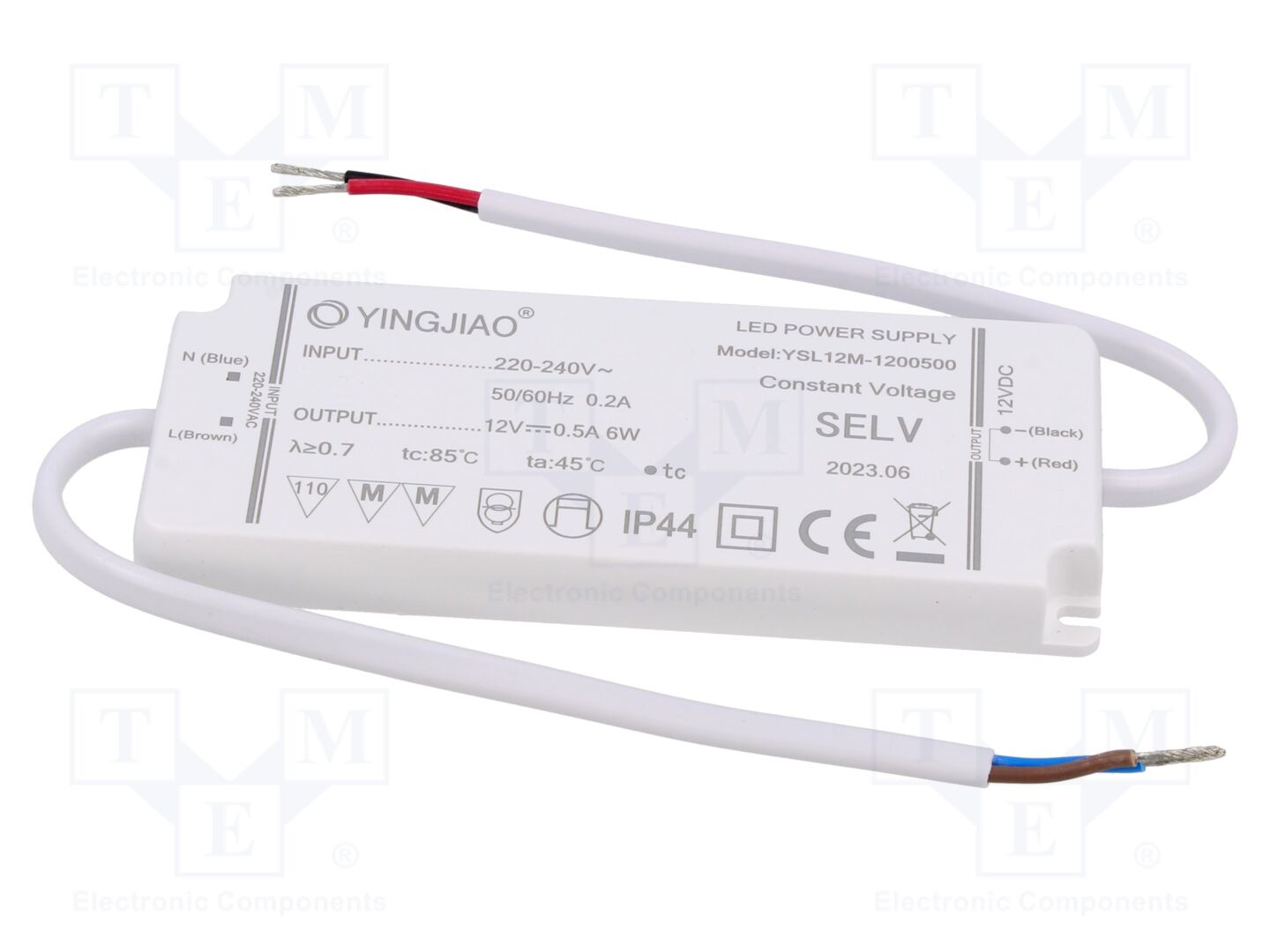 YINGJIAO YSL12M-6-12 LED-verkkolaite 6W 12VDC 500mA