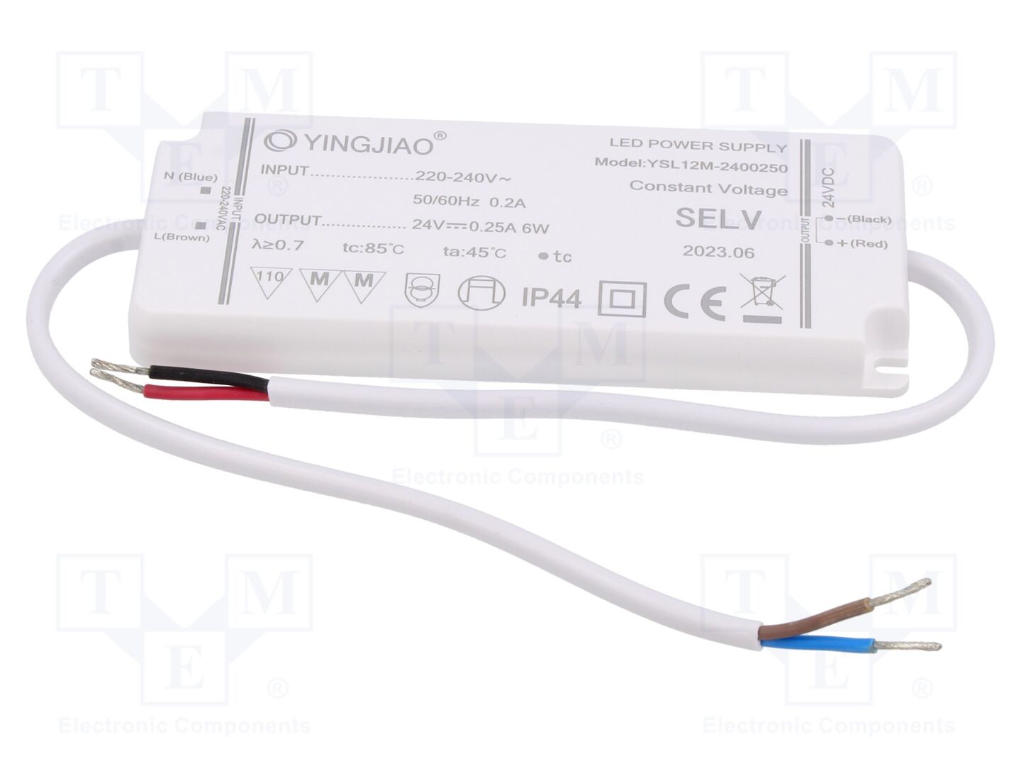 YINGJIAO YSL12M-6-24 LED-verkkolaite 6W 24VDC 250mA