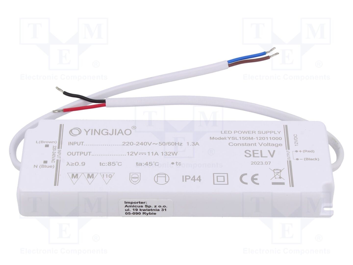 YINGJIAO YSL150M-150-12 LED-verkkolaite 132W 12VDC 11A