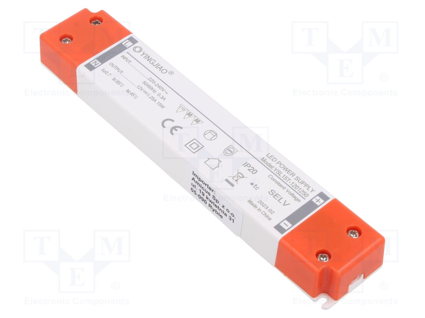 YINGJIAO YSL15T-15-12 LED-virtalähde 18W 12VDC 1.5A