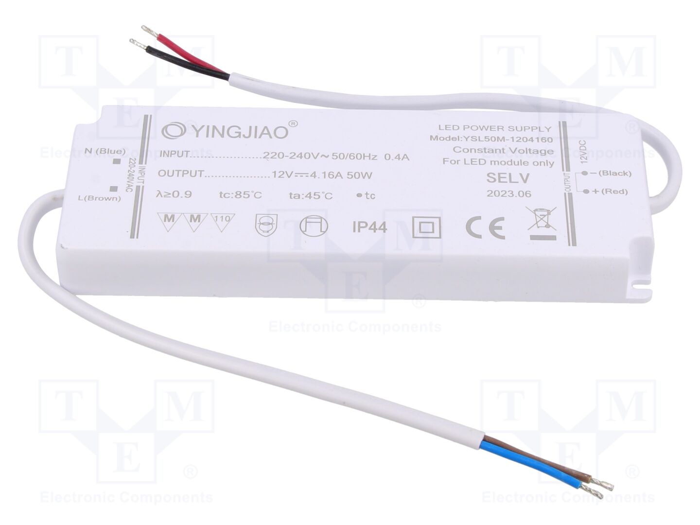 YINGJIAO YSL50M-50-12 LED-verkkolaite 50W 12VDC 4.16A