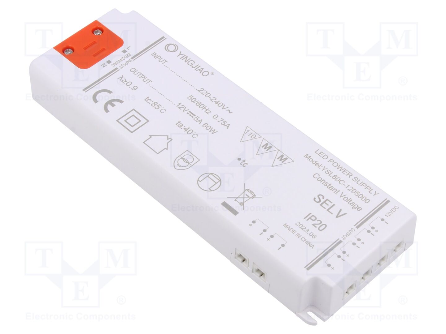 YINGJIAO YSL60C-60-12 LED-verkkolaite 60W 12VDC 5A