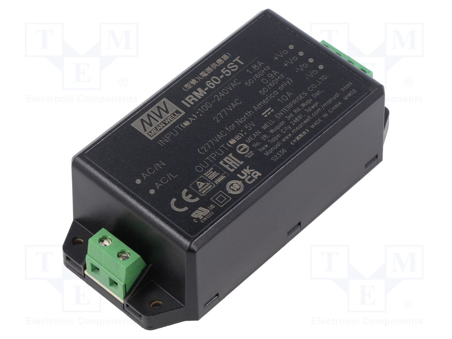 MEAN WELL IRM-60-5ST Sisäänrakennettu kytkentävirtalähde 50W 5VDC