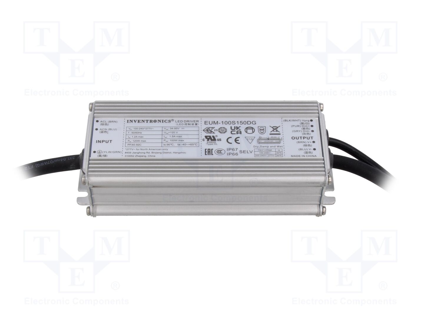INVENTRONICS EUM-100S150DG LED-verkkolaite 100W 34-95V 1050-1500mA