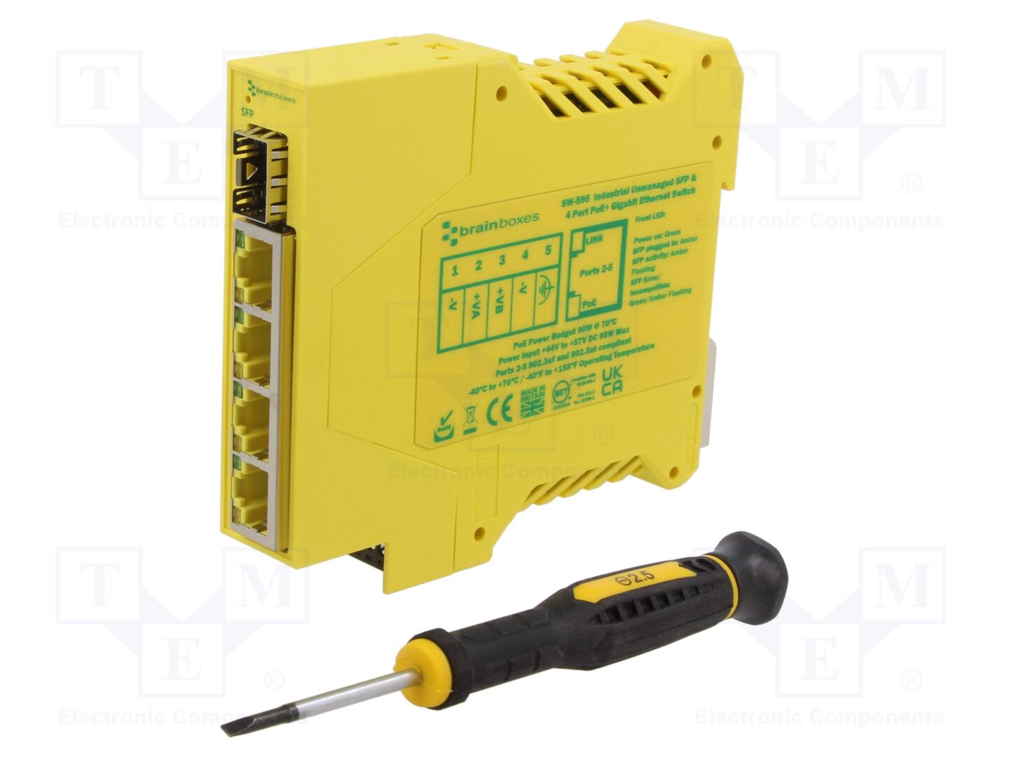 BRAINBOXES SW-595 Ethernet-kytkin 44÷57VDC
