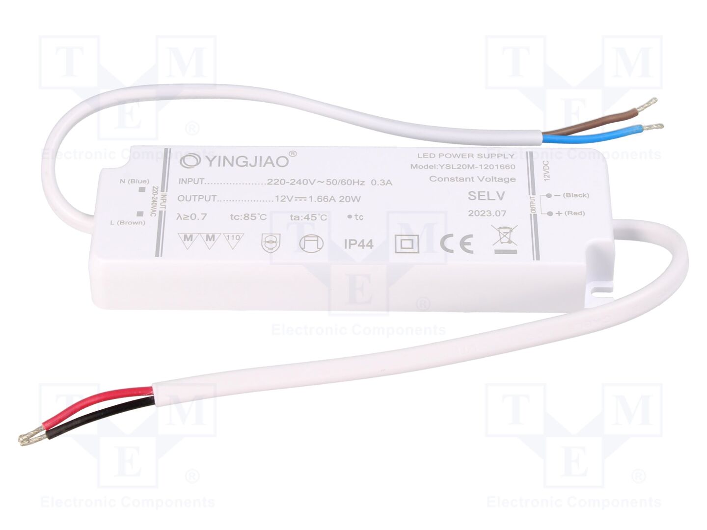 YINGJIAO YSL20M-20-12 LED-verkkolaite 20W 12VDC 1.67A