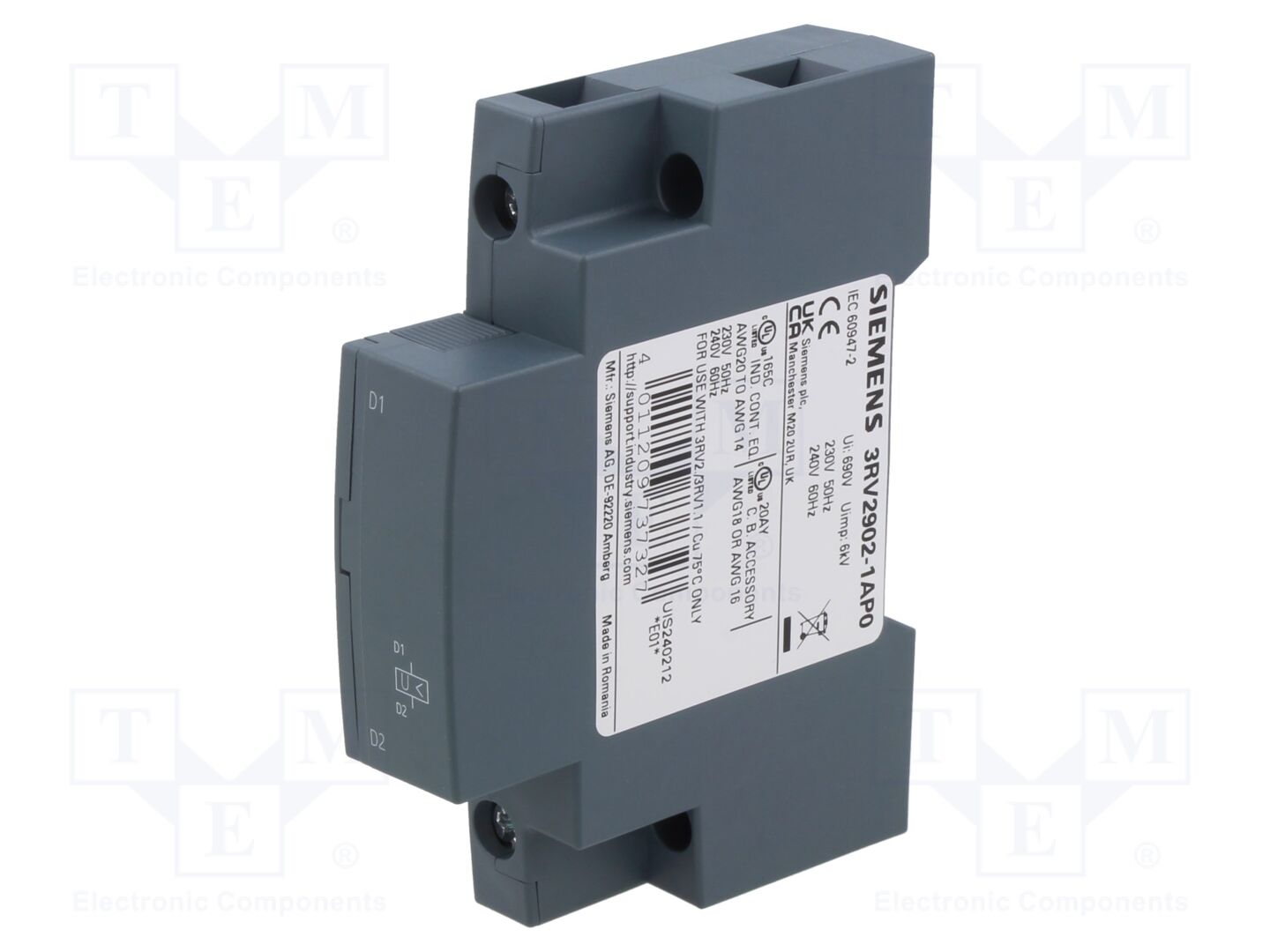 SIEMENS 3RV2902-1AP0 Alijännitejohdin 230/240VAC