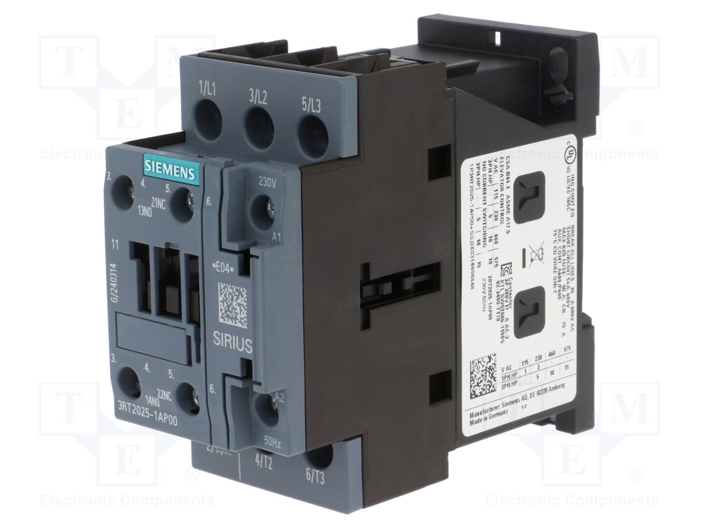 SIEMENS 3RT2025-1AP00 Kontaktori 230VAC