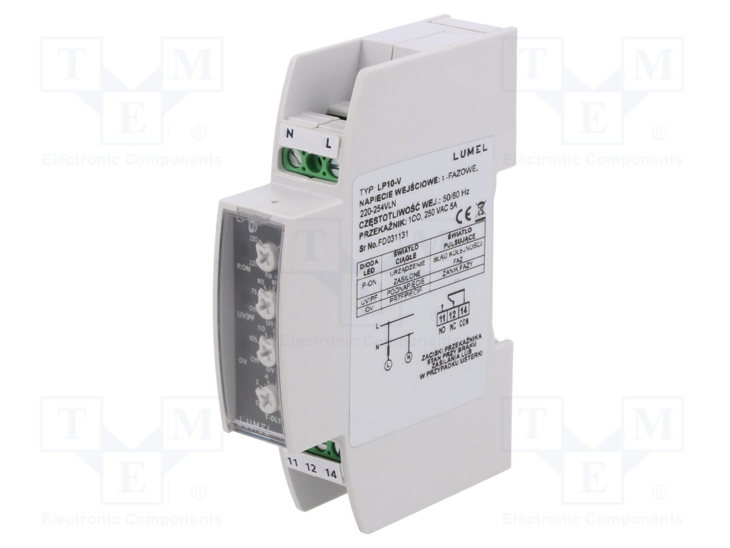 LUMEL LP10-V180210000000 Jännitteen valvontarele 220÷254VAC
