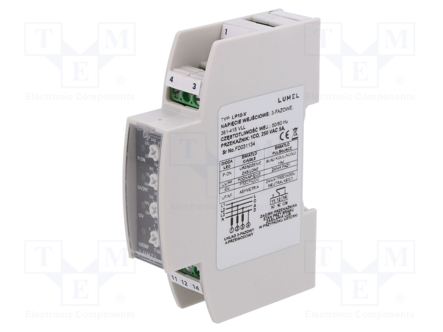 LUMEL LP10-V370210000000 Jännitteenvalvontarele 381÷415VAC