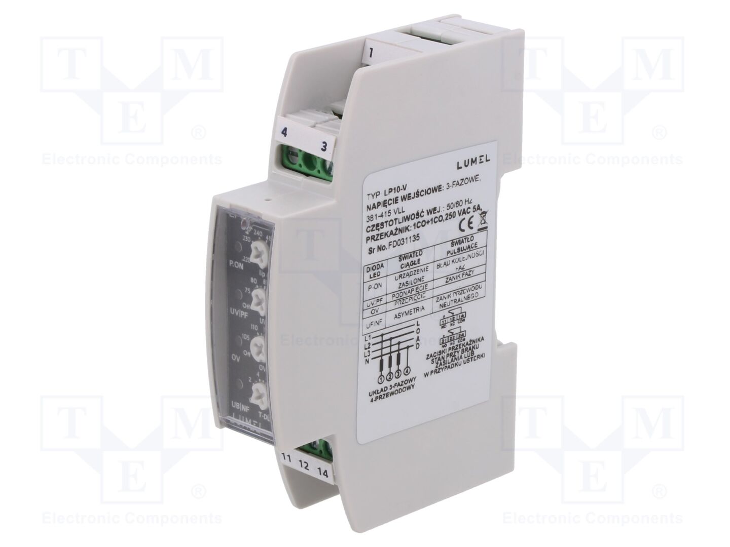 LUMEL LP10-V370220000000 Jännitteenvalvontarele 381÷415VAC