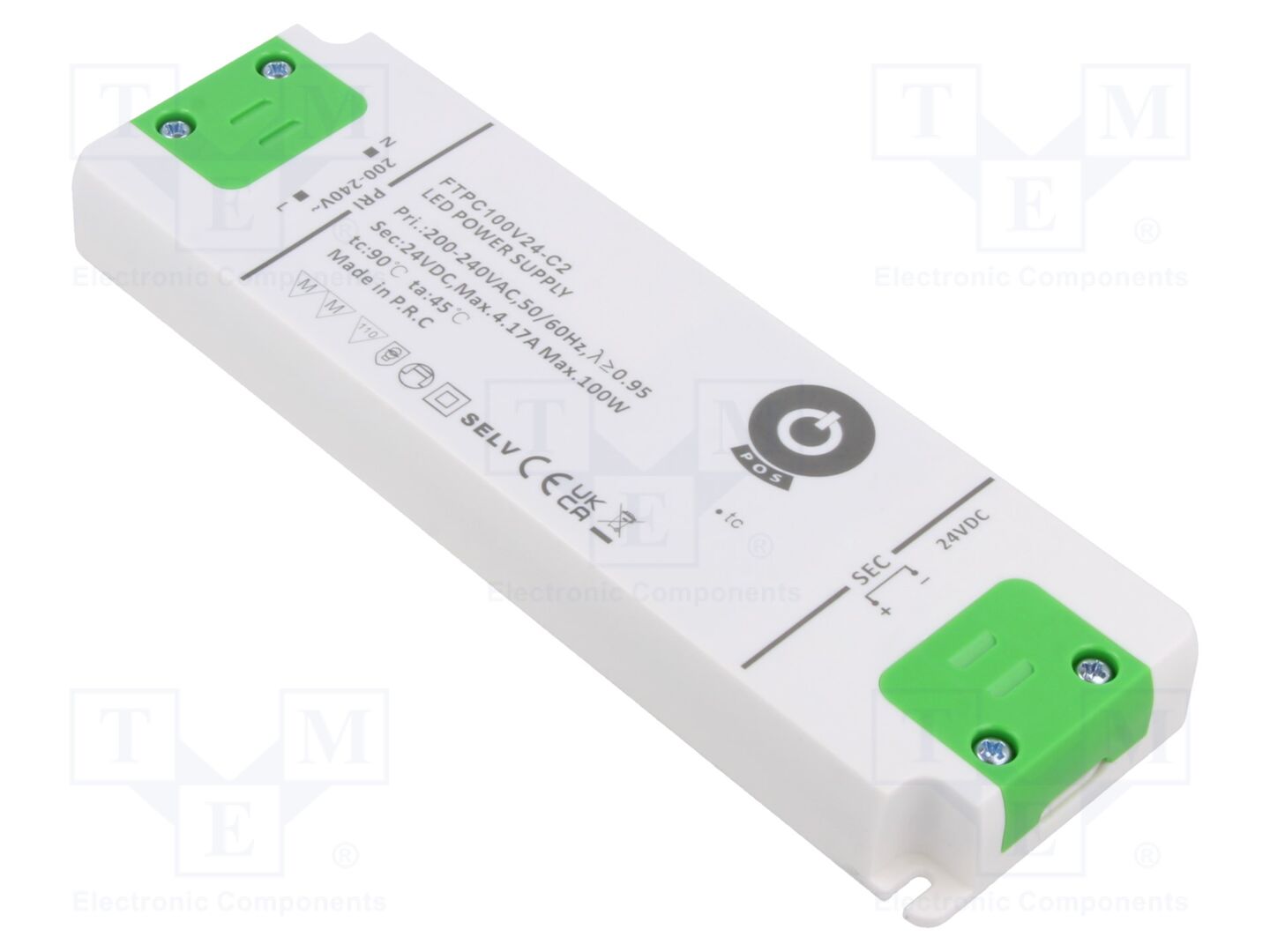 POS FTPC100V24-C2 LED-verkkolaite 100W 24VDC 4.17A