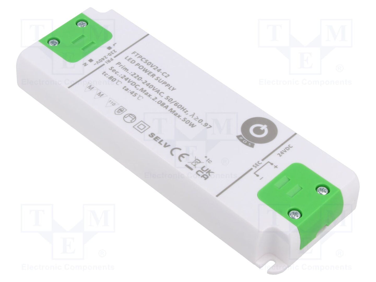 POS FTPC50V24-C2 LED-verkkolaite 50W 24VDC 2.08A