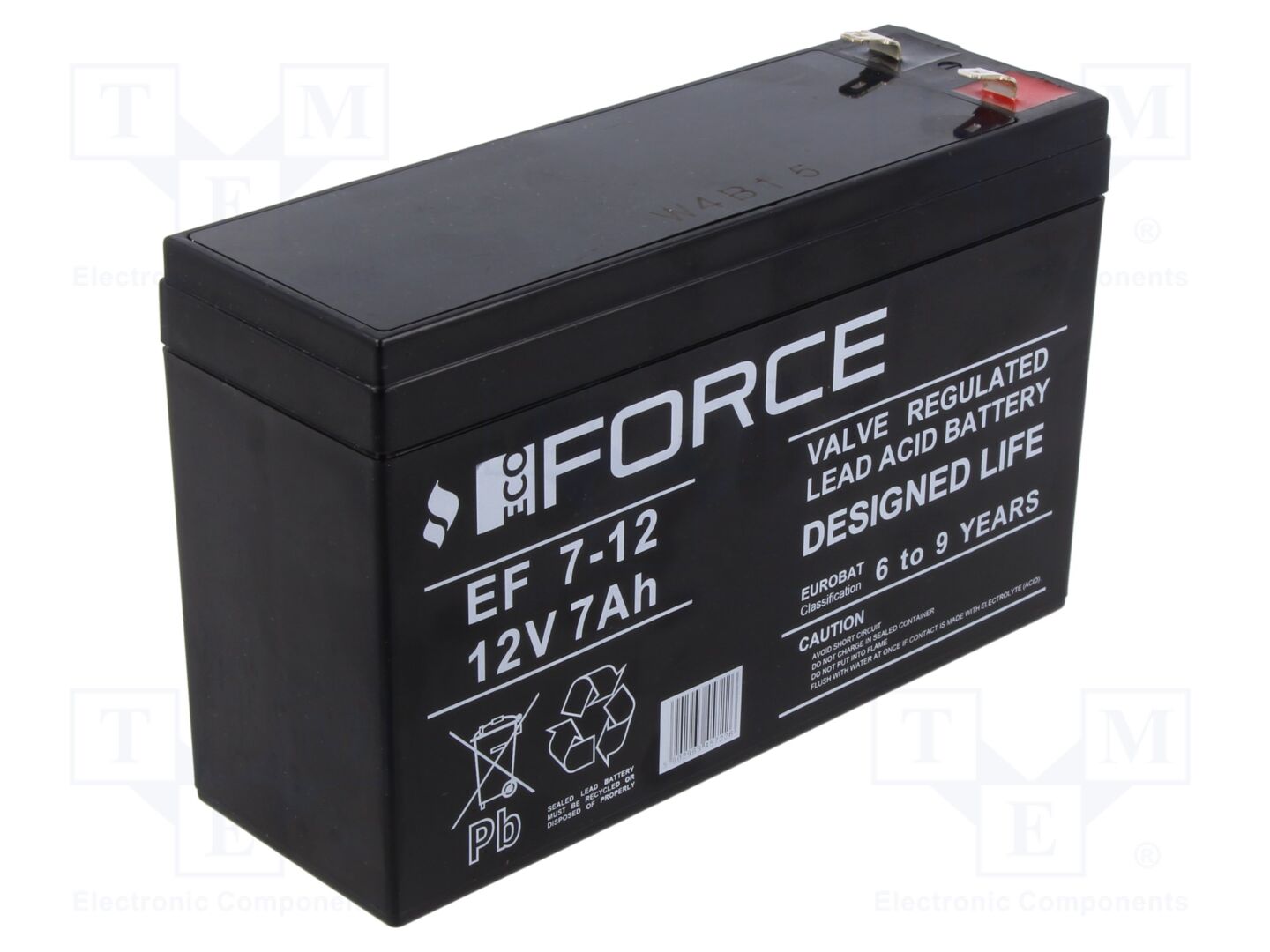 ECO FORCE ACCU-EF7-12T1/ECF Happoakku 12V 7Ah