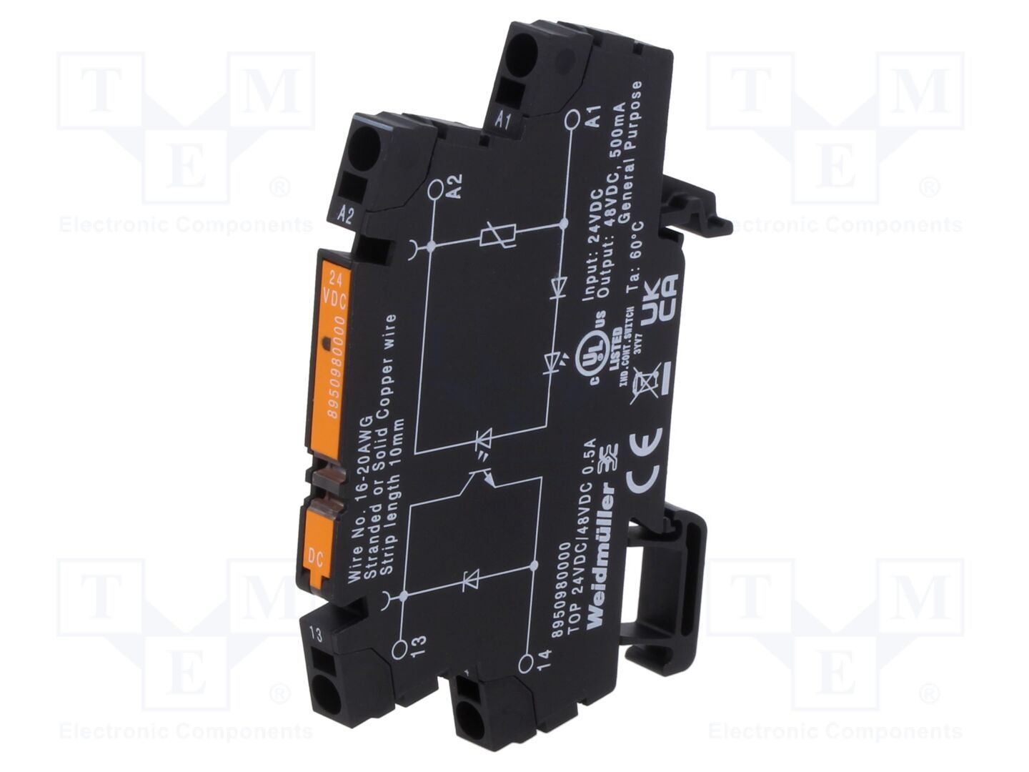 WEIDMÜLLER TOP-24DC/48DC-0.5A Puolijohderele 24VDC