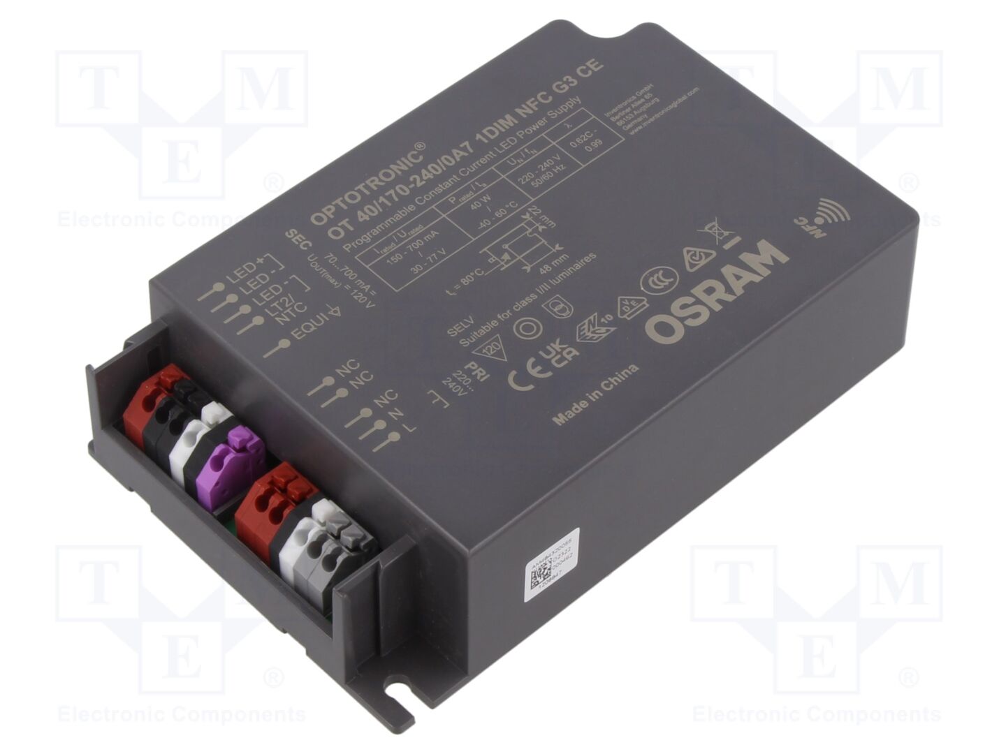 ams OSRAM OT 40/170-240/0A7 1DIM NFC LED-virtalähde 40W 30-77VDC