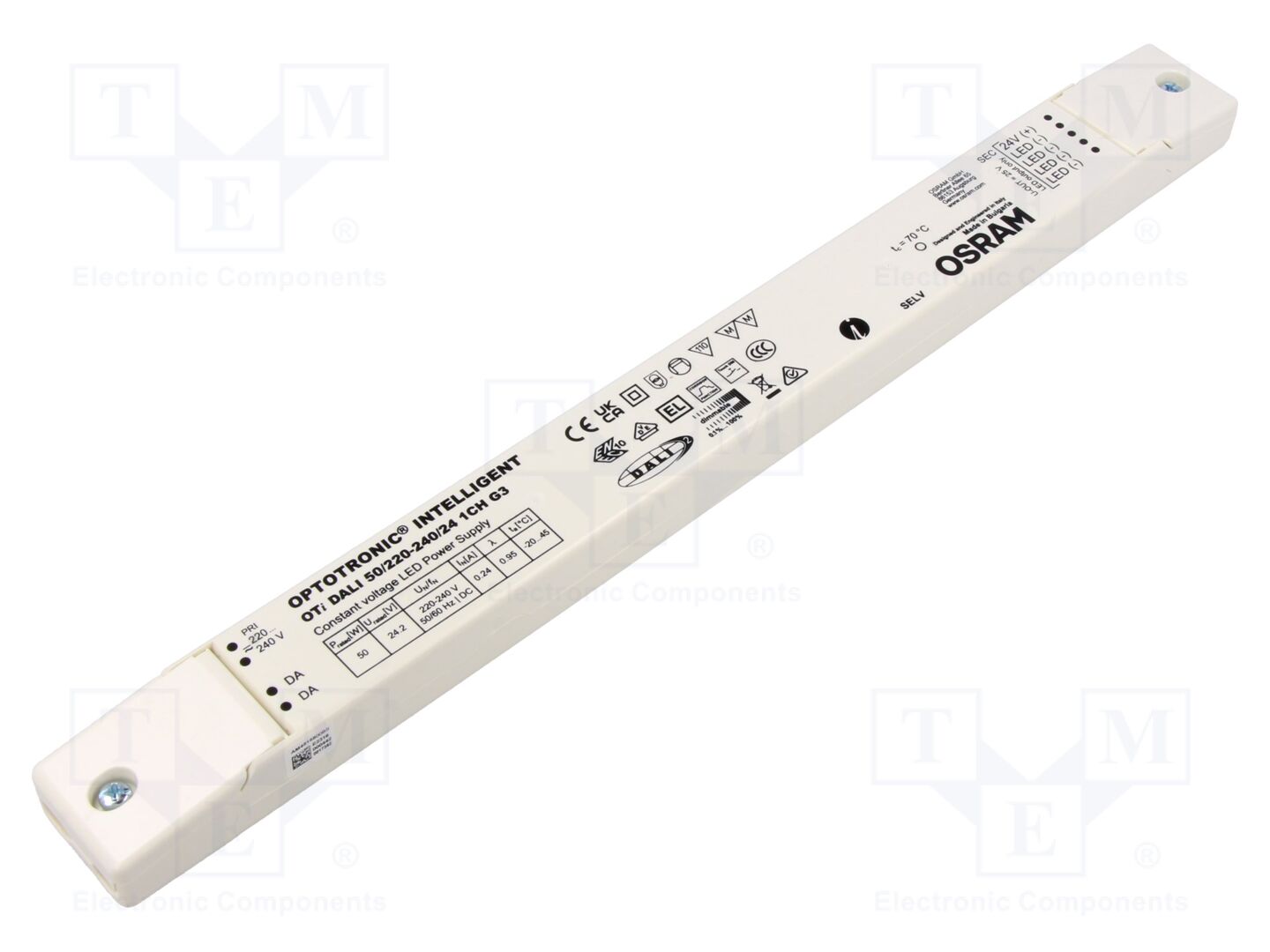 ams OSRAM OTI DALI 50/220-240/24 1CH 3 LED-virtalähde 50W 24VDC