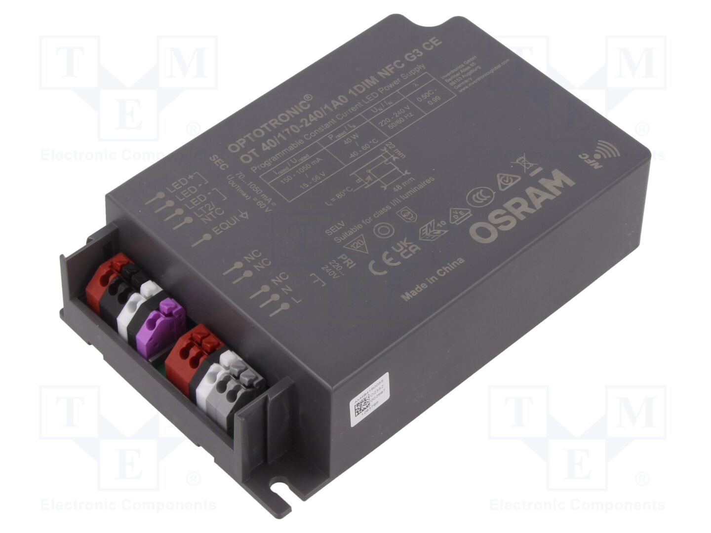 ams OSRAM OT 40/170-240/1A0 1DIM NFC LED-virtalähde 40W 15-56VDC