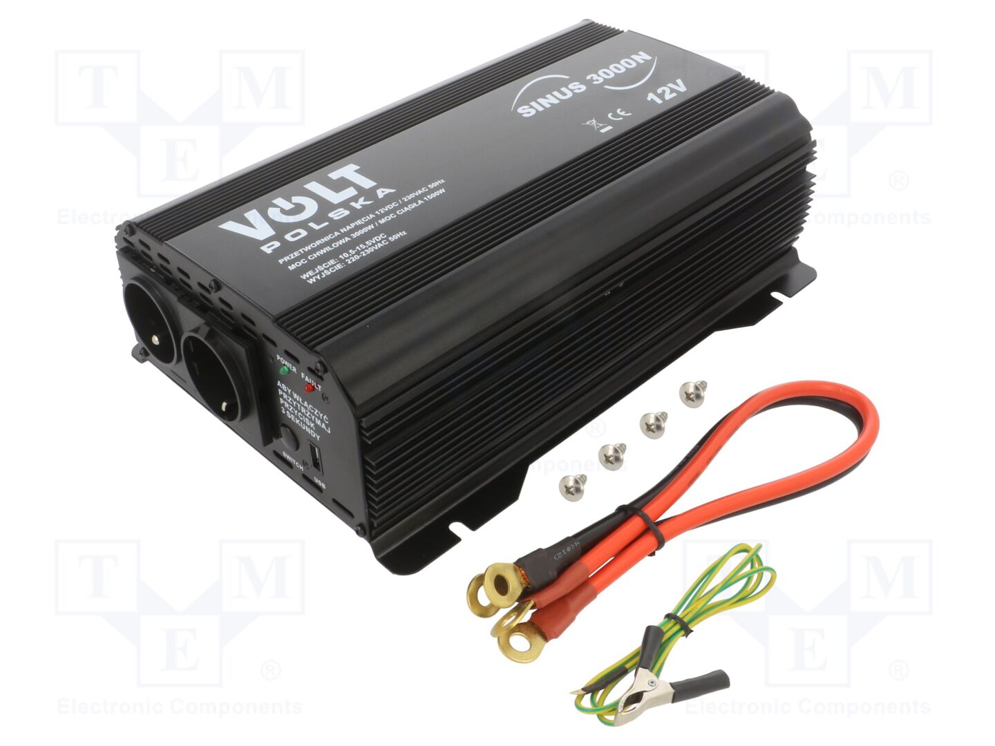 VOLT POLSKA SINUS-3000-12V DC/AC muunnin 1500W 12V