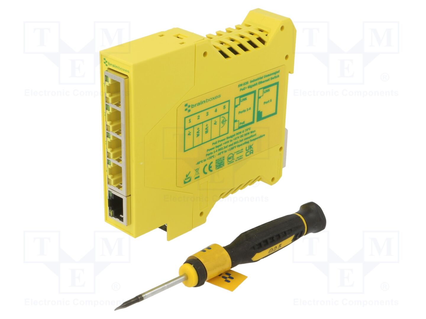 BRAINBOXES SW-535 PoE Ethernet -kytkin 44-57VDC