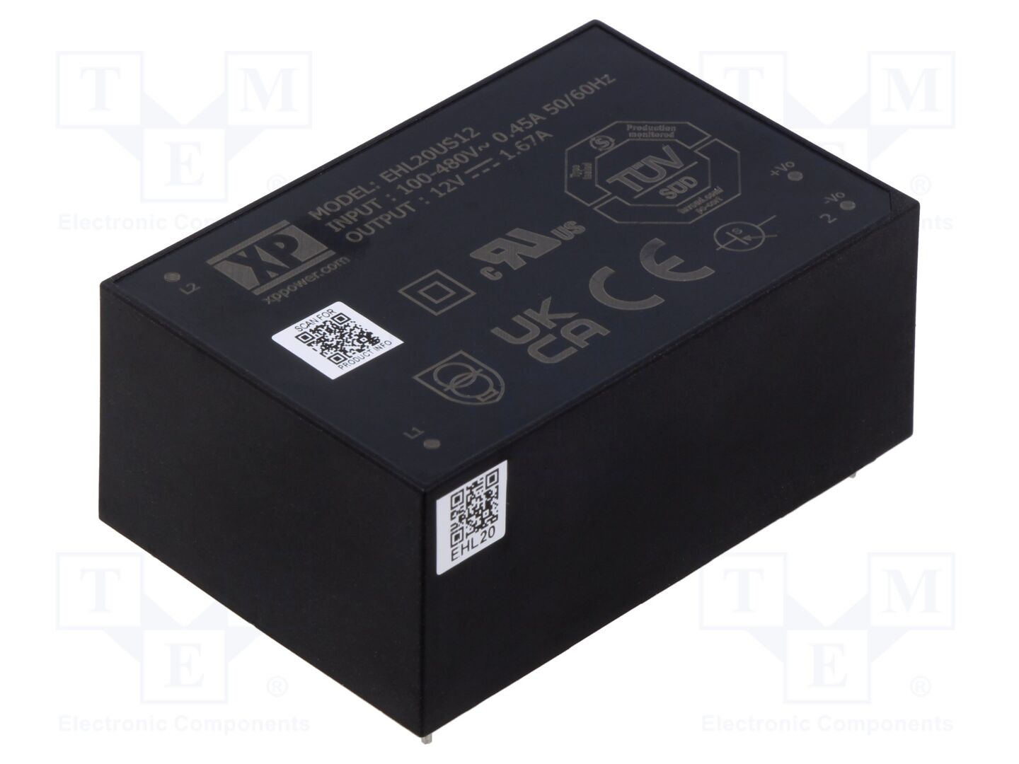 XP POWER EHL20US12 AC/DC-muunnin 20W
