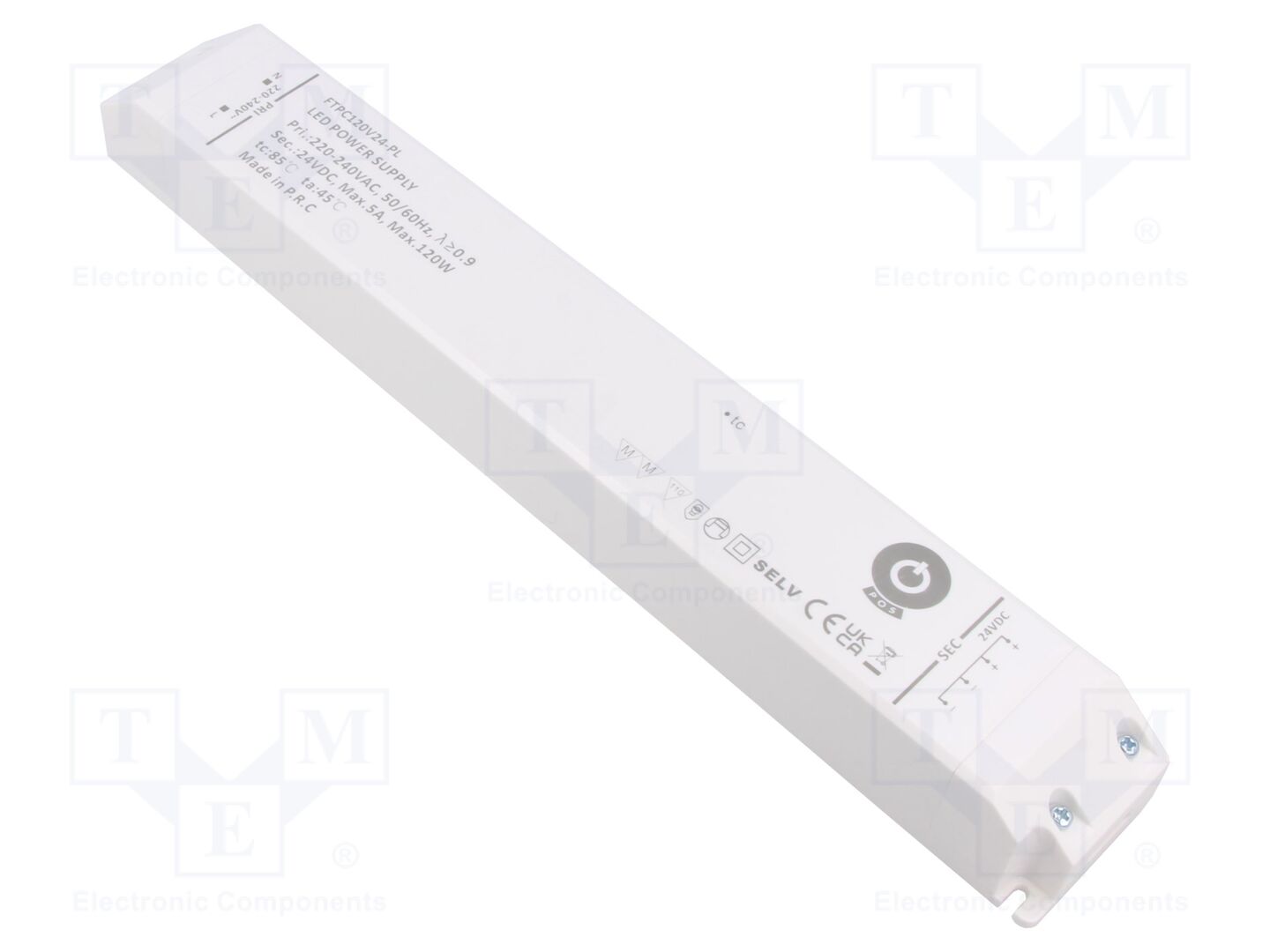 POS FTPC120V24-PL LED-verkkolaite 120W 24VDC 5A