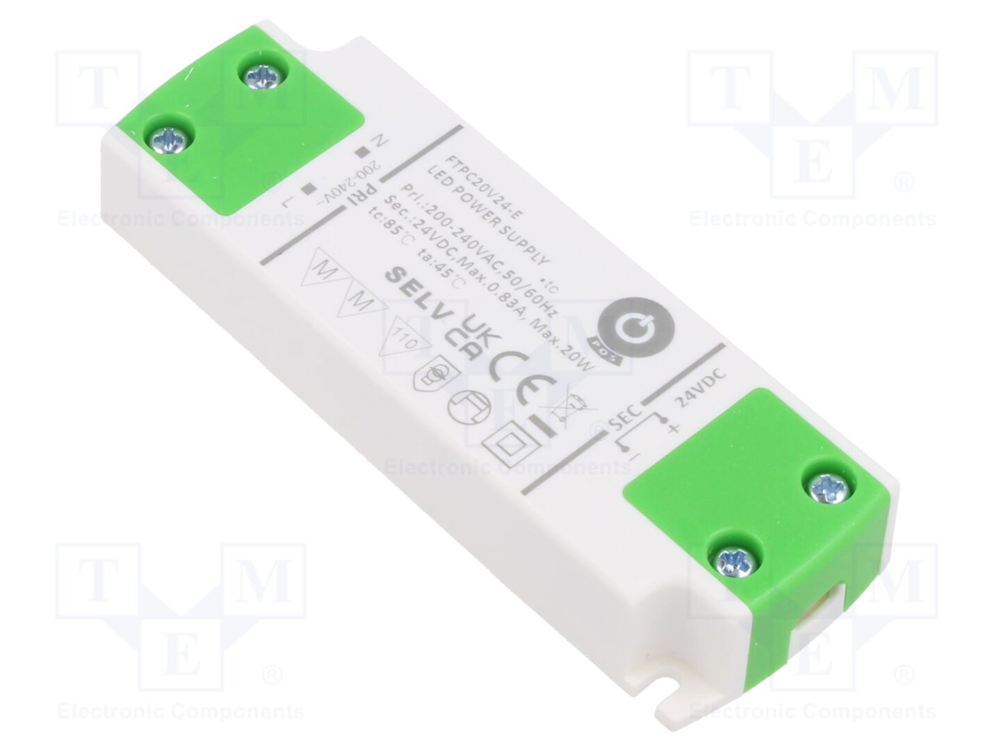 POS FTPC20V24-E LED-verkkolaite 20W 24VDC 833mA