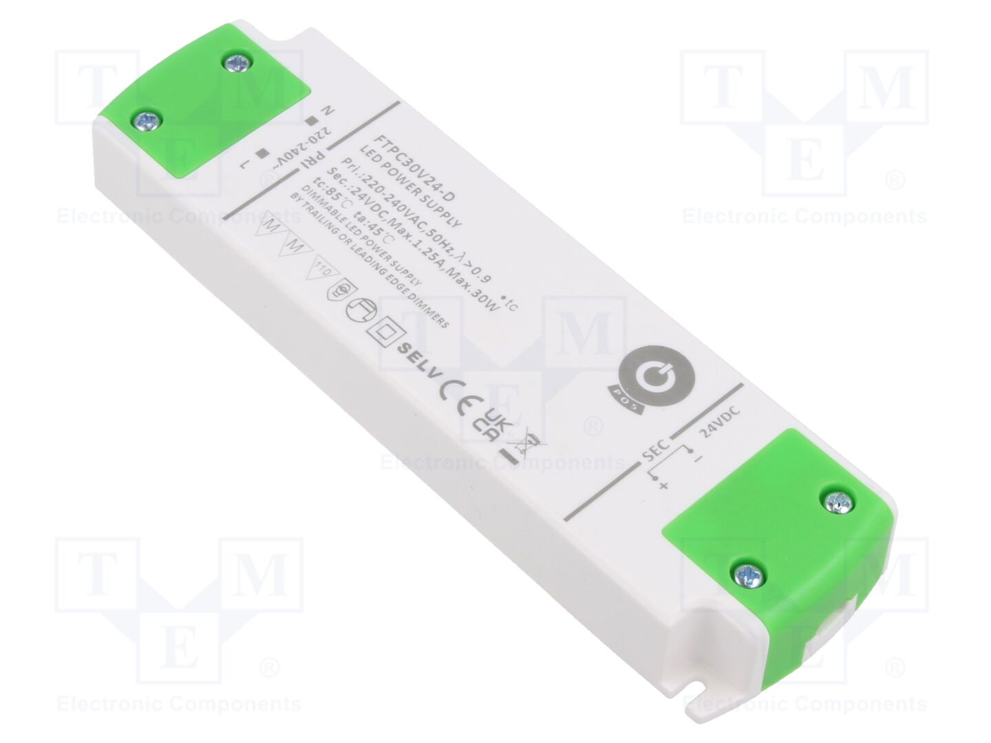 POS FTPC30V24-D LED-virtalähde 30W 24VDC 1.25A