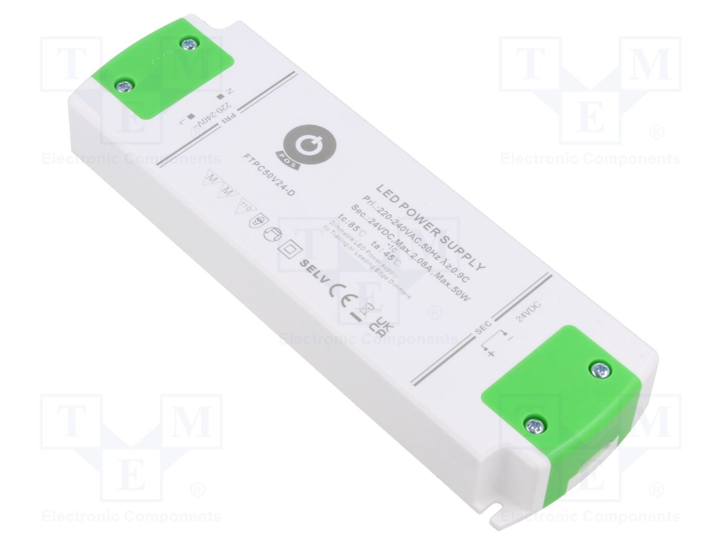 POS FTPC50V24-D LED-verkkolaite 50W 24VDC 2.08A