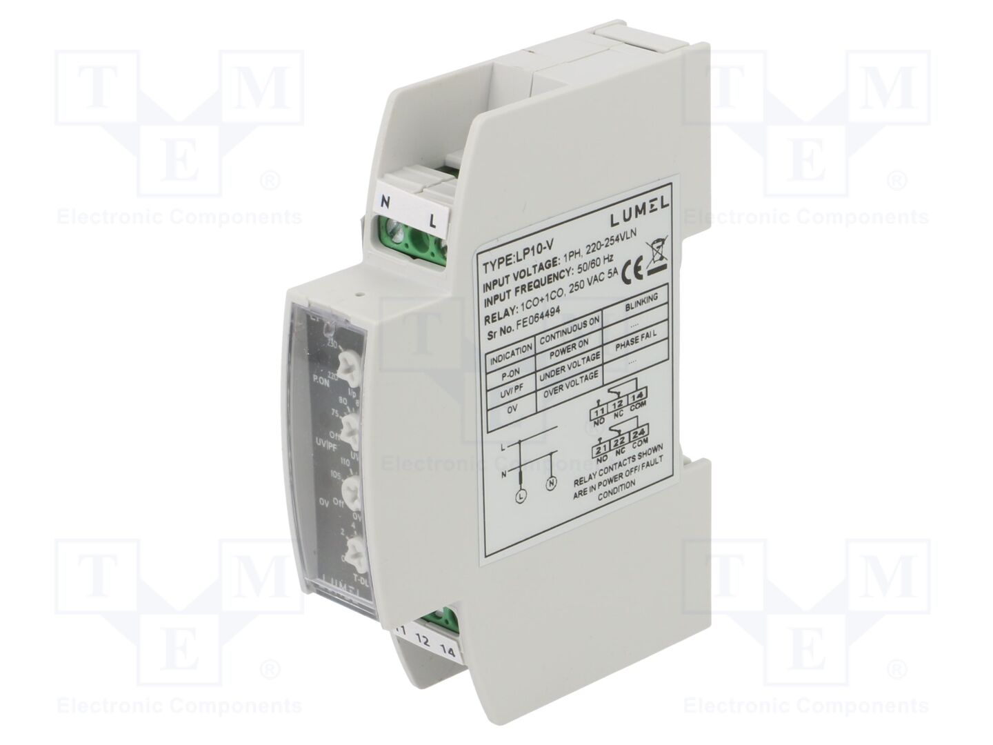 LUMEL LP10-V180120000000 Valvontarele 220÷254VAC
