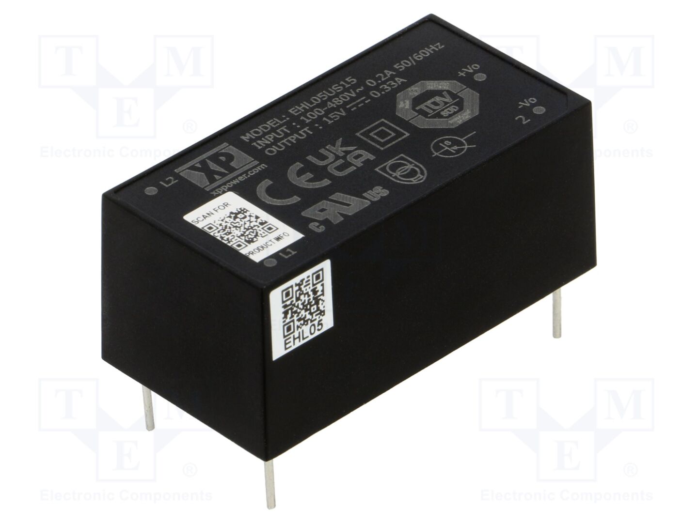 XP POWER EHL05US15 AC/DC-muunnin 5W