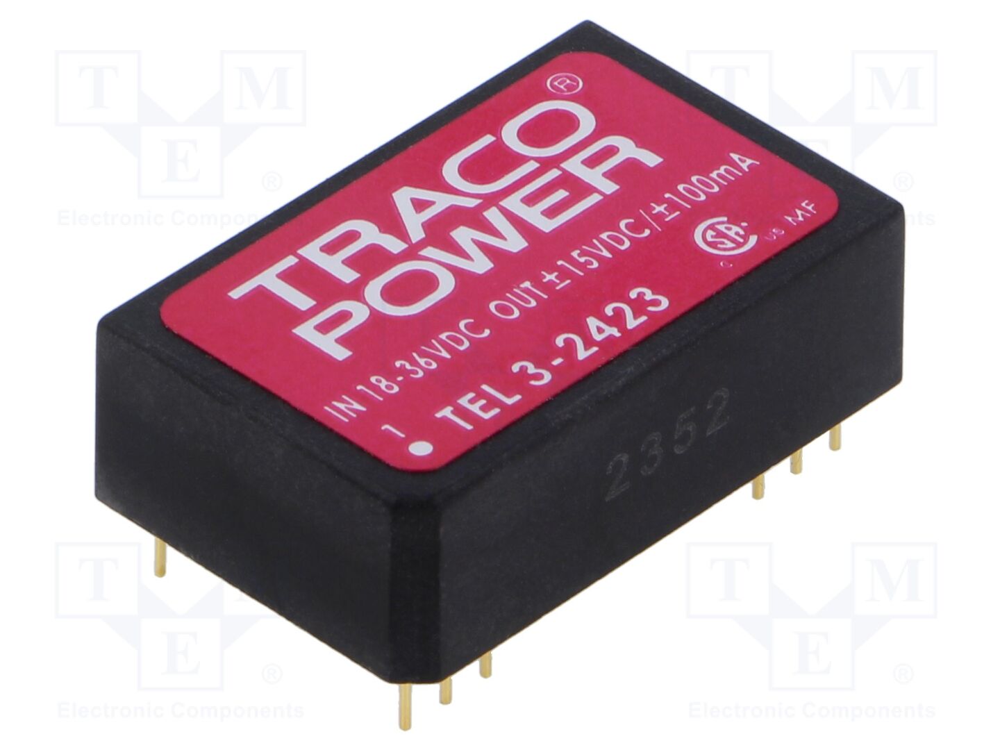 TRACO POWER TEL3-2423 DC/DC-muunnin 3W, 18÷36VDC