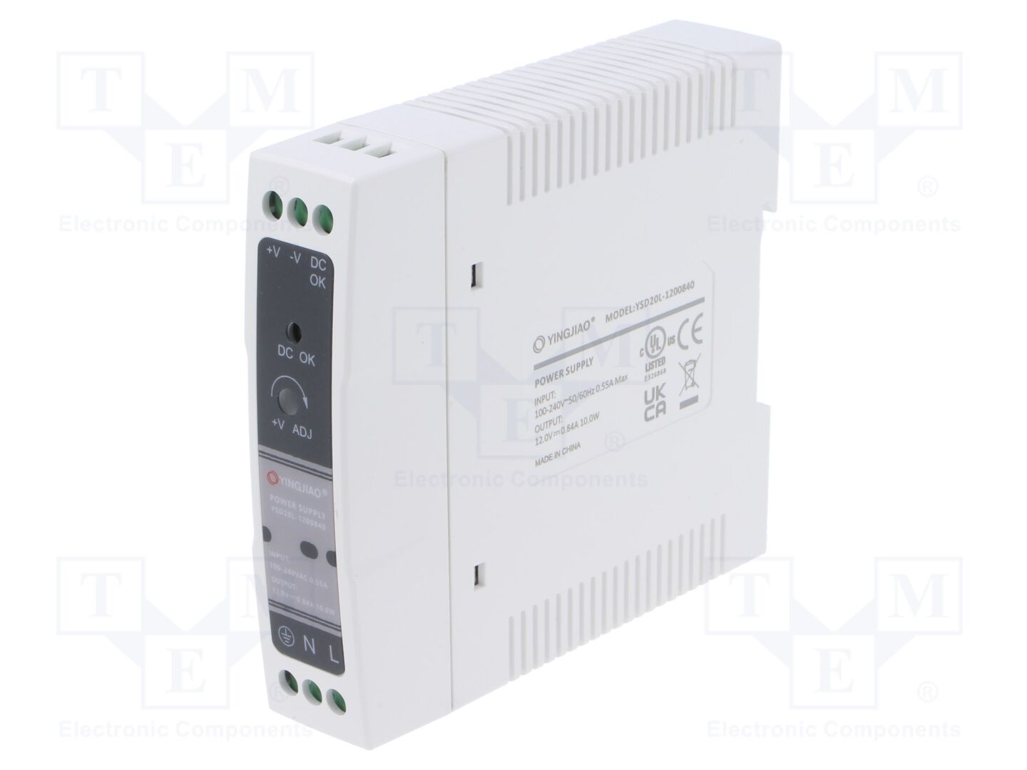 YINGJIAO YSD20L-10-12 DIN-kiskoon asennettava kytkentäsähkönsyöttö 10W 12VDC